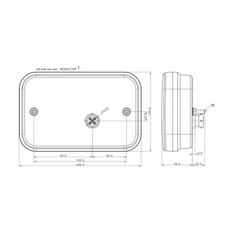 Fristom FT-270 LED Rückleuchte Links 4-Funktionen Canbus 12V