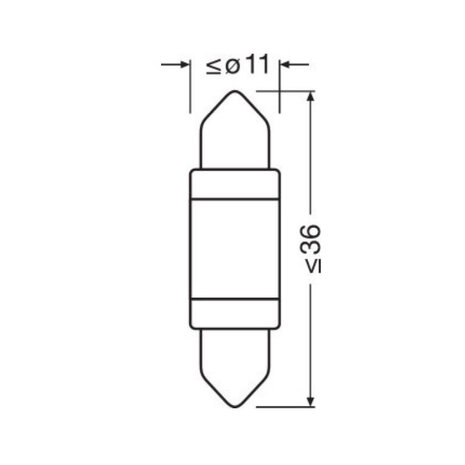 Osram C5W LED Retrofit 36mm Weiß 12V SV8.5-8 | OFF-ROAD ONLY