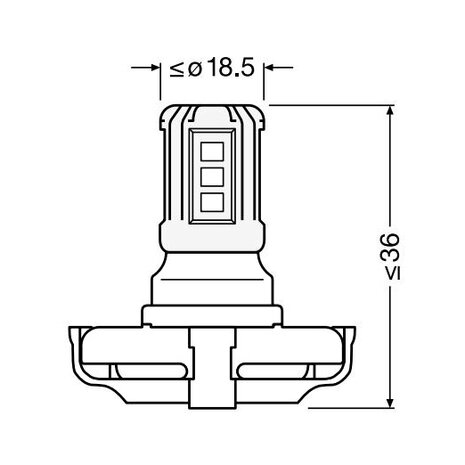 Osram PS19W LED Retrofit PG20-1 Weiß 12V | OFF-ROAD ONLY