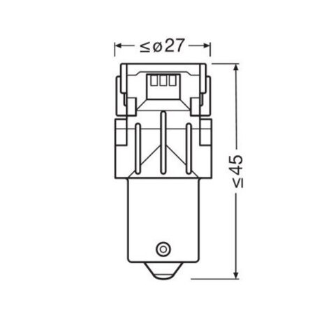 Osram P21W LED Retrofit Orange Satz BA15s 12 volt | OFF-ROAD ONLY