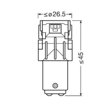 Osram P21/5W LED Retrofit Rot 12V BAY15d 2 Stück | OFF-ROAD ONLY