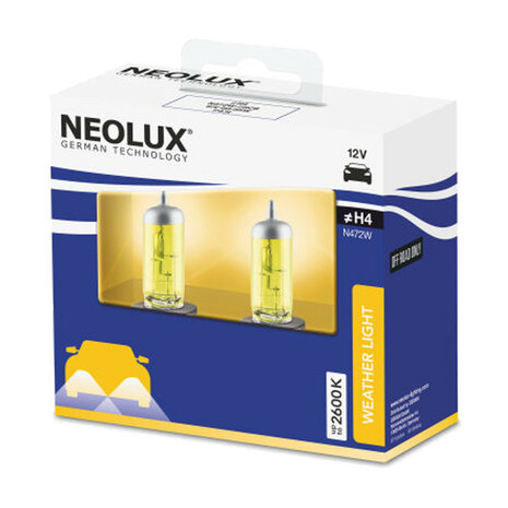 Neolux H4 Halogen Birne Gelb 12V P43T 2 Stück