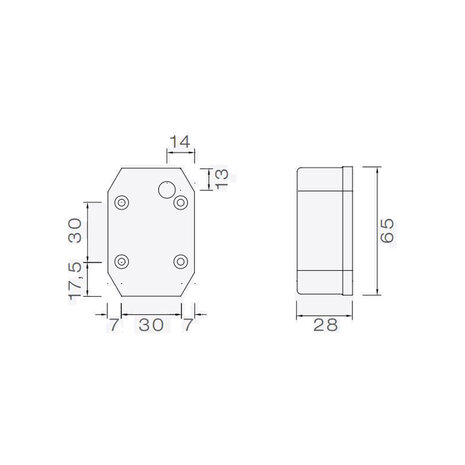 Aspöck LED Markierungsleuchte Flexipoint Orange 0,5m Kabel 12V