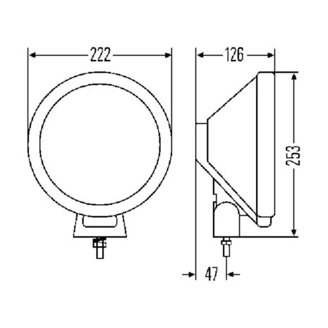 Hella Halogen-Fernscheinwerfer Ø222mm H1 | 1F8 006 800-191