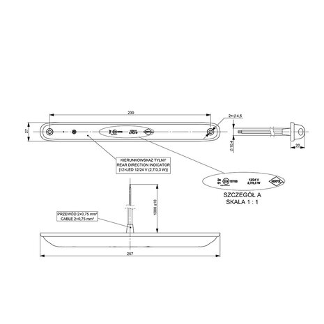 Horpol LED Dynamisch Blinker Slim Design LKD 2249