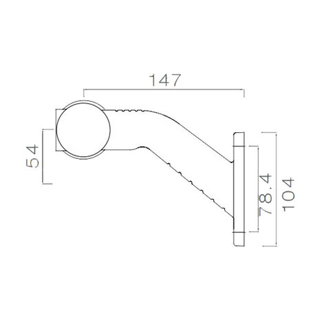 Aspöck LED Seitenleuchte Superpoint III Schräg | Links