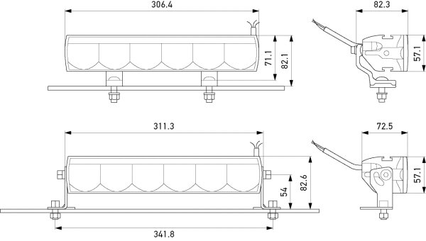 Hella Valuefit LBE320 LED Lightbar + Postistionslicht | 1FE 358 154-001