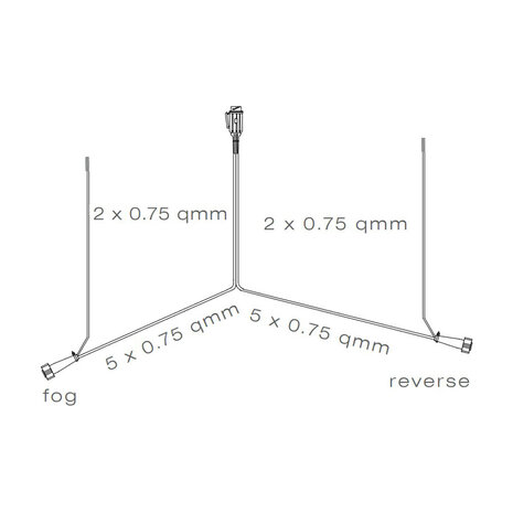 Aspöck Kabelbaum 13-poliger Stecker 5P Bajonett 8M + 2x Abzweig DC 6M