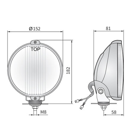 Wesem HO3 Halogen Nebelscheinwerfer (Chrom)