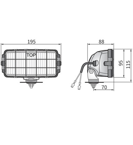 afmetingen GP4 mistlamp helder lampglas