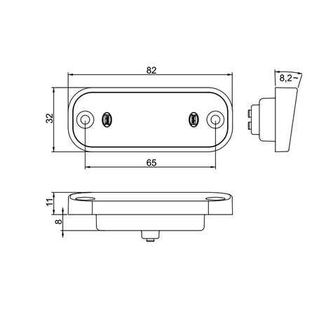 Dasteri LED-Kennzeichenleuchte 10-30V