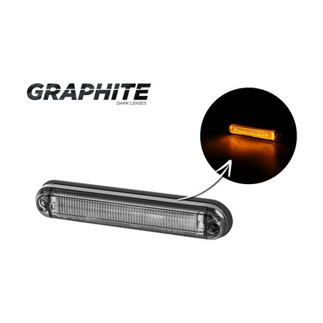 Horpol Slim LED Positionsleuchte Orange 10-30V Dark-Look