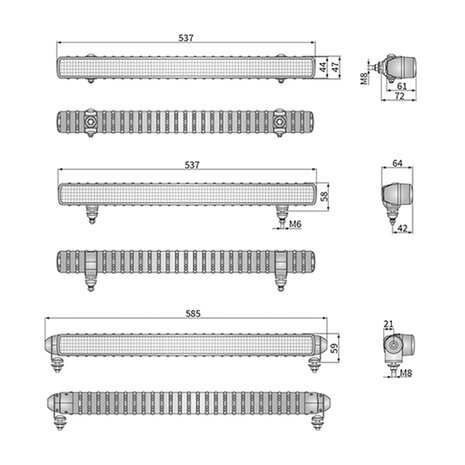 WESEM LED Lightbar Breitstrahler 58,5CM | CDP1D.60280