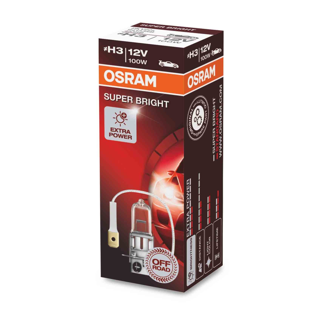 Osram H3 Halogen Birne 12V 100W PKY22s Super Bright Premium - Werkenbijlicht