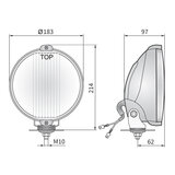 Wesem HOS2 Fernscheinwerfer Blau 12V LED Ring + 12V Lampe_