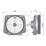 Wesem Hauptscheinwerfer VW Golf II Tuning, Ø186mm_